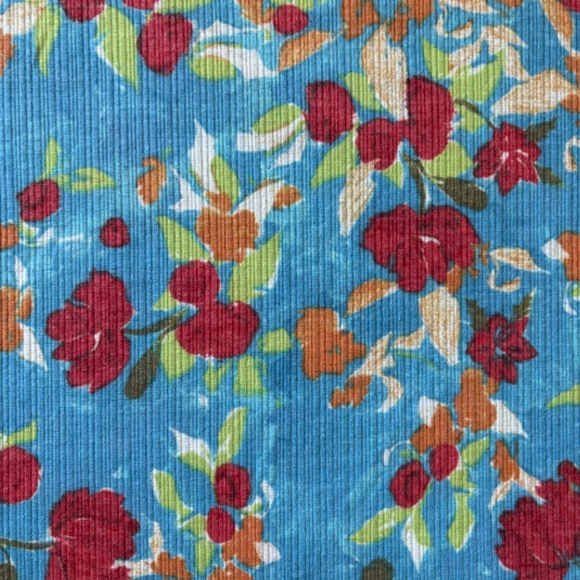 Lauren Conrad Blue Red Floral Short Sleeve Top Casual Women's Size Extra… - Picture 7 of 12